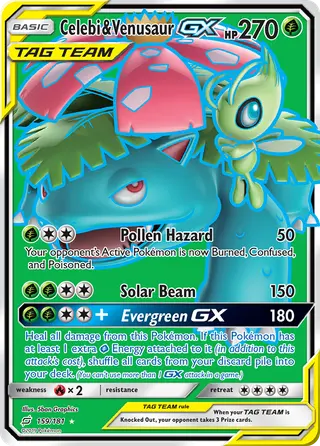 Carta Celebi e Venusaur GX