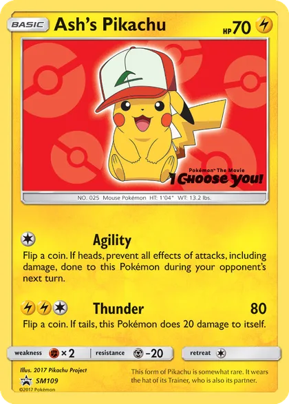 Carta Ash's Pikachu