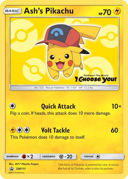 Carta Ash's Pikachu