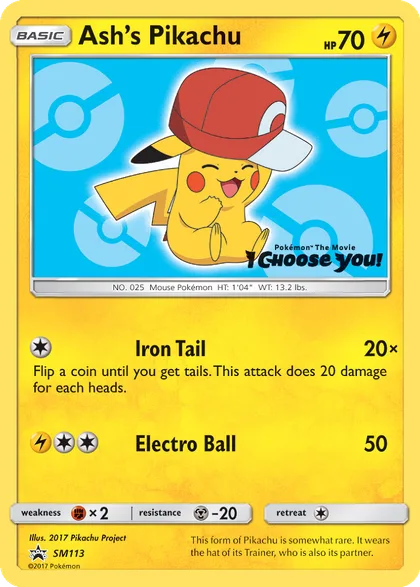 Carta Ash's Pikachu