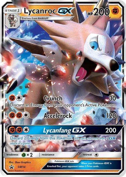 Carta Lycanroc GX