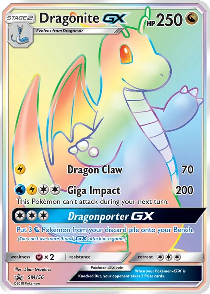 Carta Dragonite GX