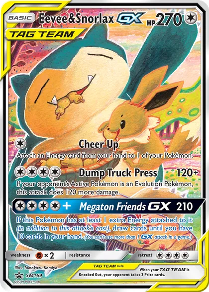 Carta Eevee & Snorlax GX