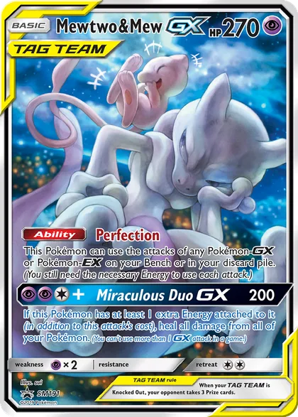 Carta Mewtwo & Mew GX