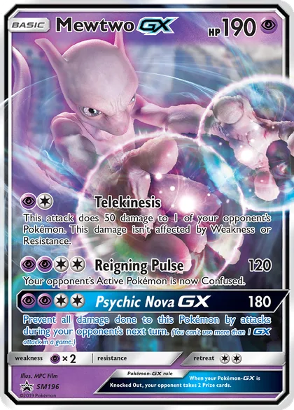 Carta Mewtwo GX