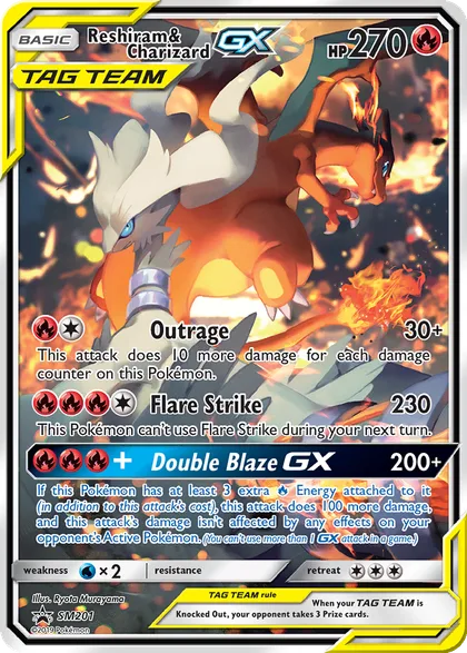 Carta Reshiram & Charizard GX