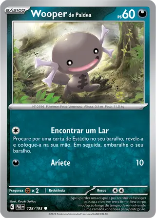 Carta Wooper de Paldea