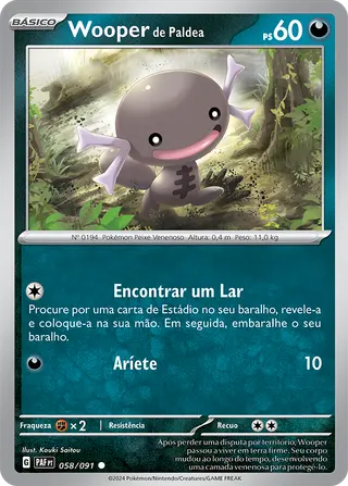 Carta Wooper de Paldea