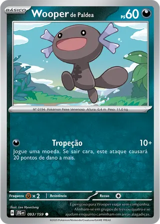 Carta Wooper de Paldea