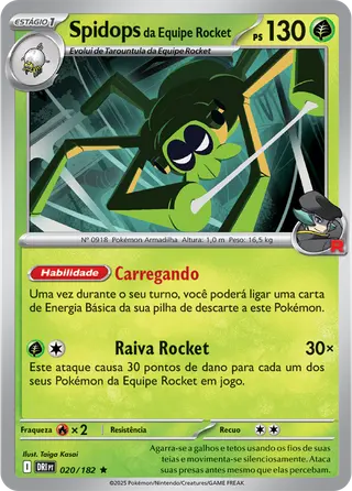 Carta Spidops da Equipe Rocket