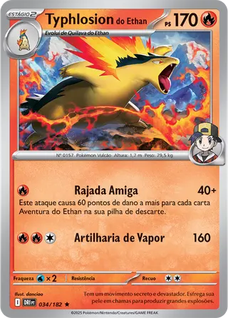 Carta Typhlosion do Ethan