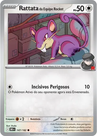 Carta Rattata da Equipe Rocket