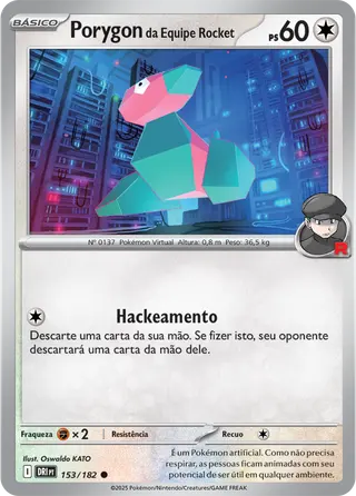 Carta Porygon da Equipe Rocket