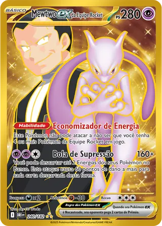 Carta Mewtwo ex da Equipe Rocket