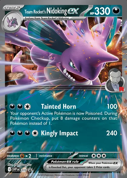 Carta Team Rocket's Nidoking ex