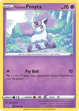 Carta Ponyta de Galar
