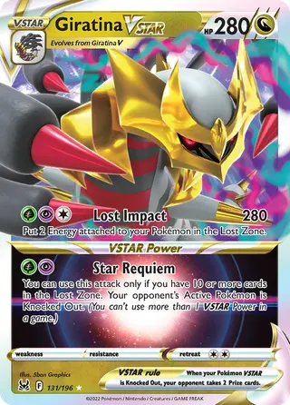 Carta Giratina V-ASTRO