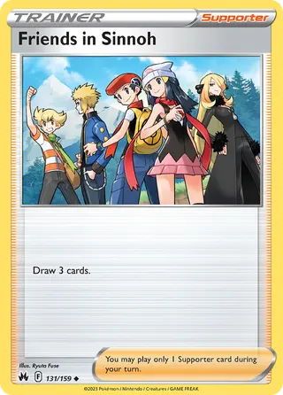 Carta Amigos em Sinnoh