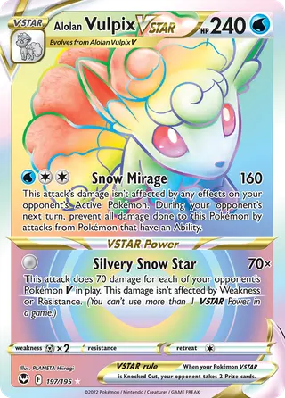 Carta Vulpix de Alola V-ASTRO