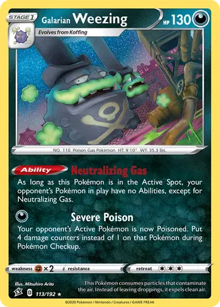 Carta Weezing de Galar