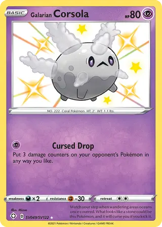 Carta Corsola de Galar