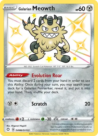 Carta Meowth de Galar