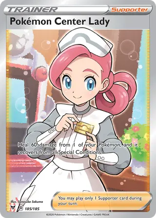 Carta Dama do Centro Pokémon