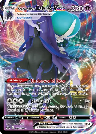 Carta Calyrex Cavaleiro Espectral VMAX