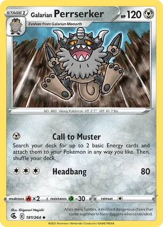 Carta Perrserker de Galar