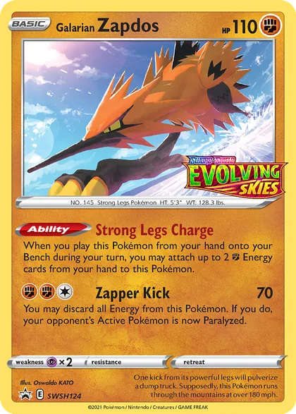 Carta Galarian Zapdos
