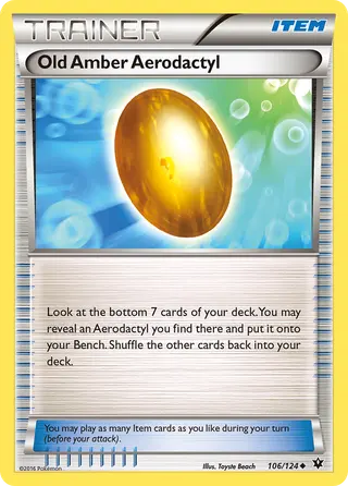 Carta Âmbar Velho de Aerodactyl