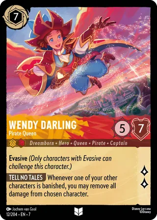 Carta Wendy Darling - Pirate Queen