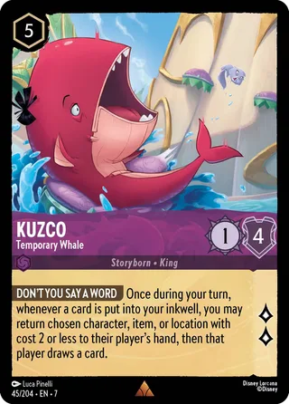 Carta Kuzco - Temporary Whale