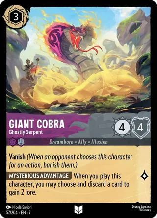 Carta Giant Cobra - Ghostly Serpent