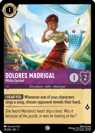 Carta Dolores Madrigal - Within Earshot