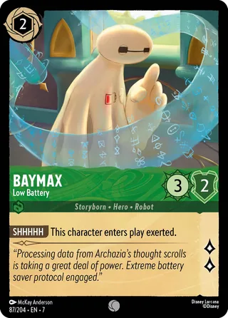 Carta Baymax - Low Battery