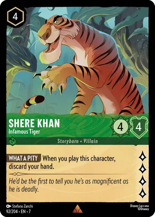 Carta Shere Khan - Infamous Tiger