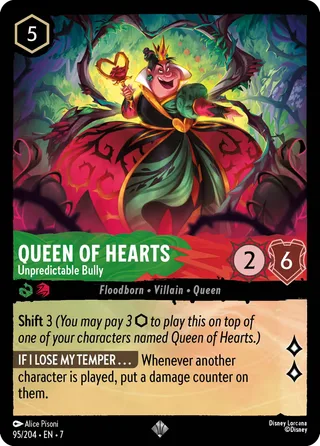 Carta Queen of Hearts - Unpredictable Bully