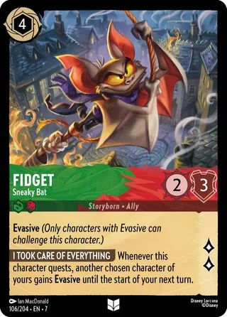 Carta Fidget - Sneaky Bat