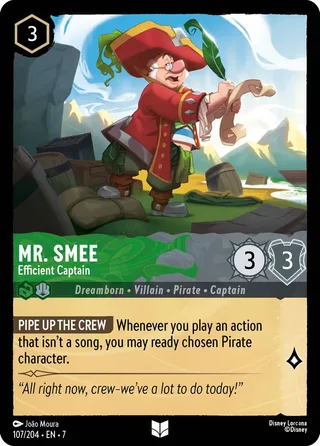 Carta Mr. Smee - Efficient Captain