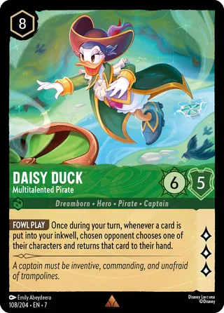 Carta Daisy Duck - Multitalented Pirate