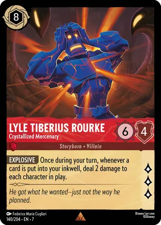 Carta Lyle Tiberius Rourke - Crystallized Mercenary