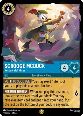 Carta Scrooge Mcduck - Resourceful Miser