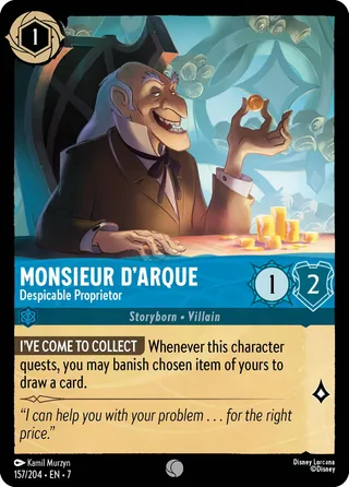 Carta Monsieur D'Arque - Despicable Proprietor