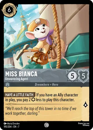 Carta Miss Bianca - Unwavering Agent