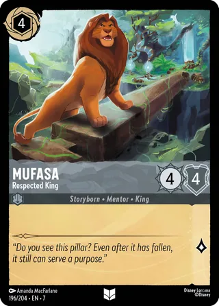 Carta Mufasa - Respected King