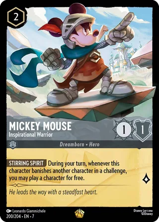 Carta Mickey Mouse - Inspirational Warrior